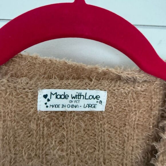 FCT Girls Large Brown Sweater Vest - Picture 2 of 5